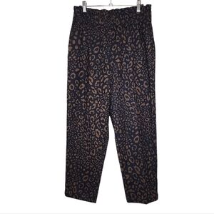 Ann Taylor cheetah paperbag stretch waist trousers.